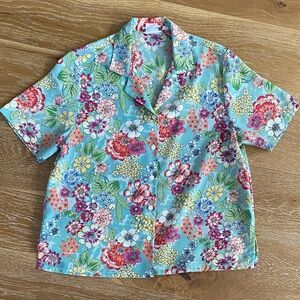 Floral Button Down Shirt - Multicolor